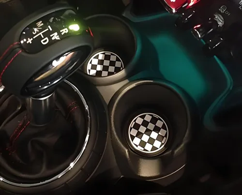 Vista 5 de Posavasos de silicona de 0.29 in, para Mini Cooper AA2257, cuadriculado