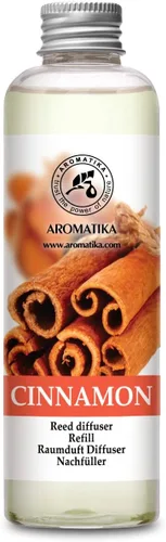 Recambio de difusor de varillas de canela con aceite esencial natural de canela de 6.8 onzas líquidas, fragancia fresca y de larga duración,