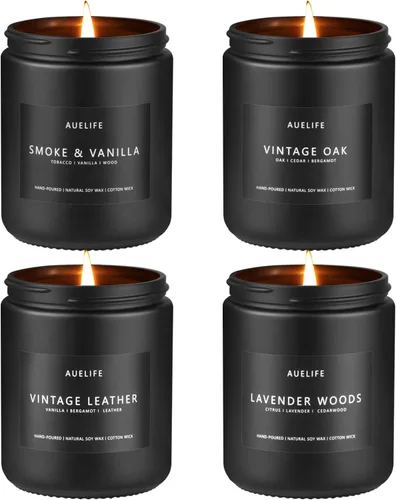 Vista 18 de Vela de madera de teca y caoba, velas masculinas para hombres, regalos para hombres, vela de soja para el hogar, velas perfumadas para el hogar