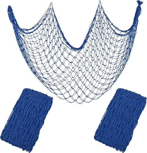 Paquete de 2 decoraciones de red de pescado para fiesta