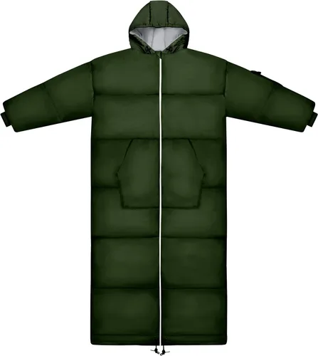 Thermotuff Wearable Sleeping Bag with Dual Hoodie, Long Sleeves, Pockets & Adjustable Drawstring - Ideal for Camping, Cold Weather Hiking, and