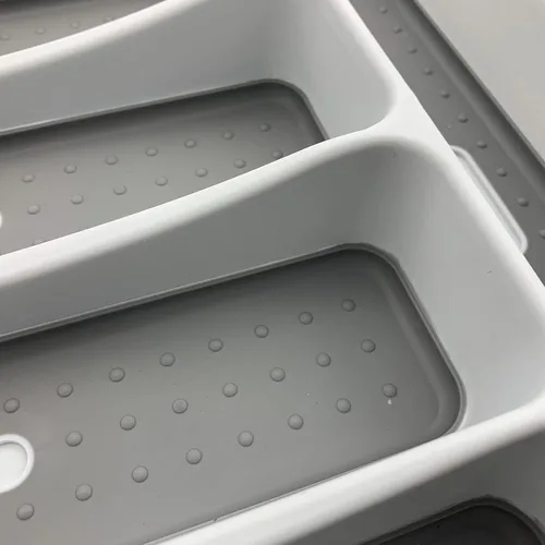 Vista 6 de JASHII - Juego de cubiertos con bandeja, 20 piezas de acero inoxidable cuadrado cubiertos servicio para 4, acabado mate, utensilios de alimentación