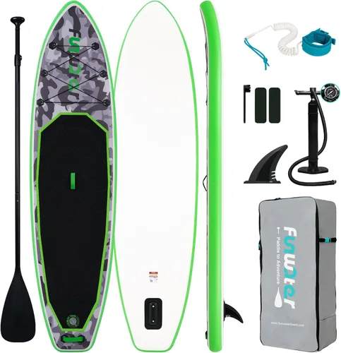 Vista 19 de FunWater Inflatable Stand Up Paddle Board with Premium SUP Paddleboard Accessories, Anti-Slip EVA Deck, 11'6''/11'/10'6'' Paddle Boards for Adults &