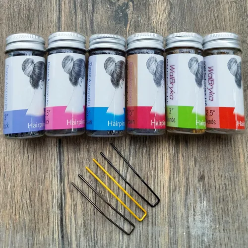 Vista 3 de Horquillas de ballet en forma de U para moño, red invisible para el cabello para mujeres y niñas, accesorios de peinado