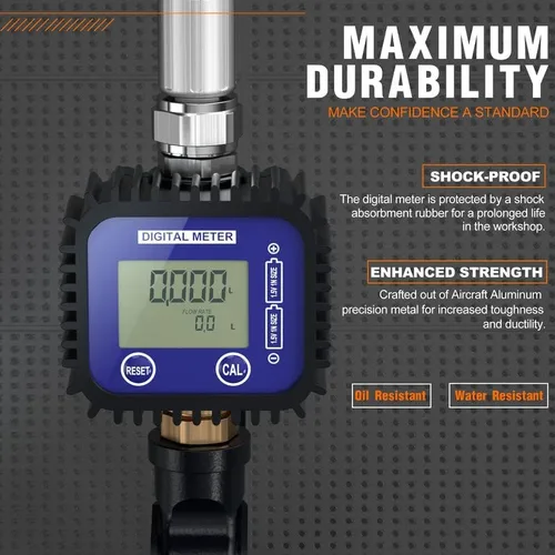 Vista 4 de Válvula de control de aceite operada por aire con medidor digital, boquilla de dispensación de combustible neumática, pistola de transferencia