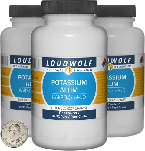 Vista 12 de Alumbre de potasio / 1 libra / 2 botellas / 99.7% puro grado alimenticio / polvo fino