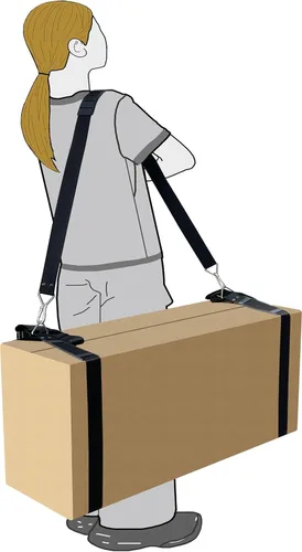 Correas móviles de hombro con correas de amarre de carga - Mueve, levanta, transporta, pestañas y asegura objetos pesados, muebles,