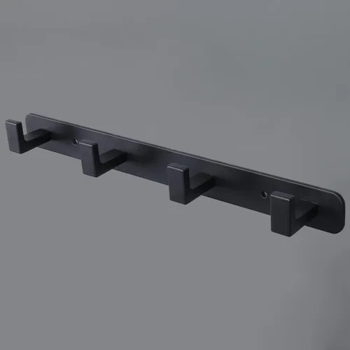 Vista 17 de Perchero, 3 Ganchos Triples de Acero Inoxidable Resistente, Ganchos de Pared Montados en la Pared, Barra de Ganchos Rústica para Ropa/Llaves