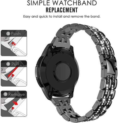 Vista 3 de DEALELE Correas compatibles con Samsung Galaxy Watch 7 / FE / 6/6 Classic / 5/5 Pro / 4/4 Classic / 3 de 1.614 in / Huawei GT3 / GT2 de 1.654 in
