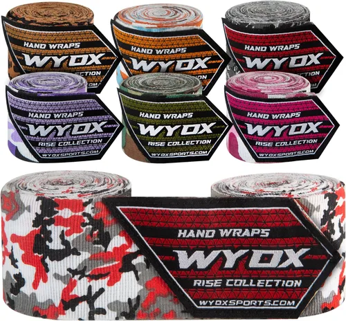 Vista 16 de WYOX Gel Boxing Hand Wraps Inner Gloves for Men Women – Elasticated Padded Long Wrist Straps Cotton & Nylon Blend for Muay Thai MMA, Kickboxing