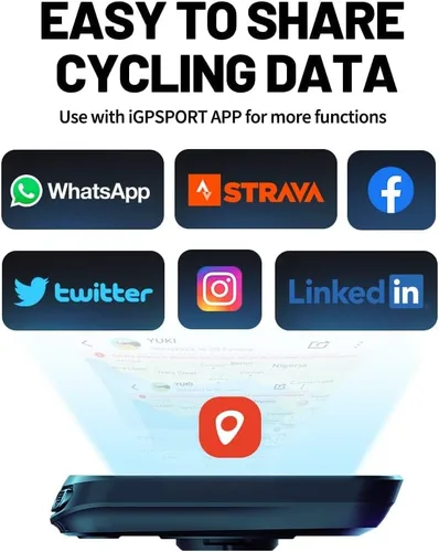 Vista 6 de Computadora de bicicleta GPS inalámbrico, velocímetro de bicicleta con retroiluminación automática de pantalla enorme de 2.6 pulgadas, computadora