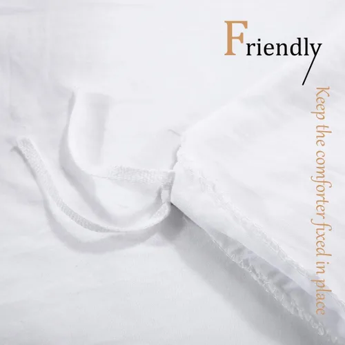 Vista 3 de Precious Star Linen Funda de edredón individual / individual XL de 68 x 90 pulgadas Algodón egipcio Cierre de cremallera y lazos en las esquinas
