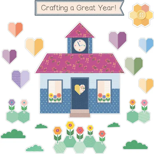 Vista 24 de Carson Dellosa Crafty and Cool Juego de Tablero de Anuncios Motivacional de 58 Piezas Bolsillos Llenos de Bondad, Decoración de Aula con Tema