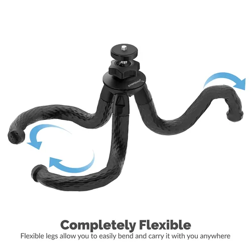 Vista 3 de SABRENT Universal Flexible Tripod Standard Tripod Mount [GoPro Mount Adapter Included] (TP-FLTP)