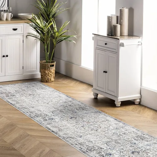 Vista 4 de Alfombra de Pasillo Lavable - Alfombras de Cocina de 2'6"x12' con Respaldo Antideslizante, Alfombras de Casa de Campo para Interiores para Sala