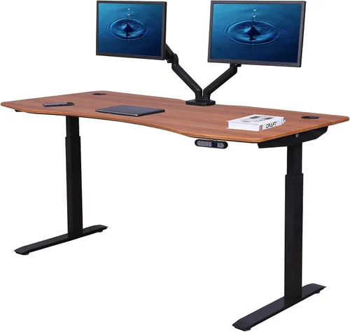 Escritorio de pie eléctrico con altura regulable de la serie Elite de ApexDesk, 71"