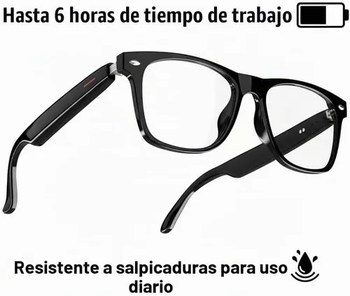 Vista 6 de Gafas inteligentes Bluetooth para hombres y mujeres, bloqueo de Lente Transparente