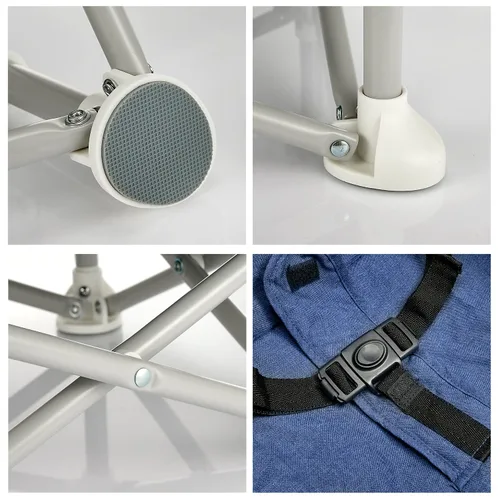 Vista 4 de ANTEN - Silla elevadora portátil con bandeja Asiento elevador de viaje para bebés y niños pequeños Silla elevadora plegable para mesa de comedor