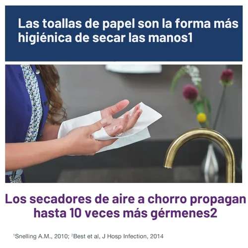 Vista 3 de Tork - Toalla de papel entredoblada H2, universal, 100% fibras recicladas, 16 x 250 toallas, MB540A