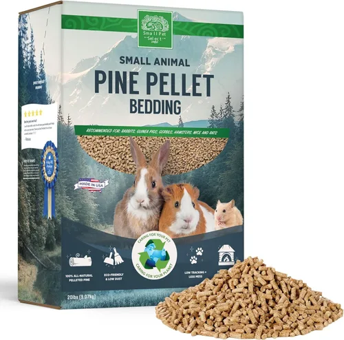 Vista 6 de Small Pet Select Cama de Pellets de Pino 40lb, Pellets de Arena para Conejo, Cobaya, Hámster, Conejito y Otros Animales Pequeños, Hecho en EE.UU.