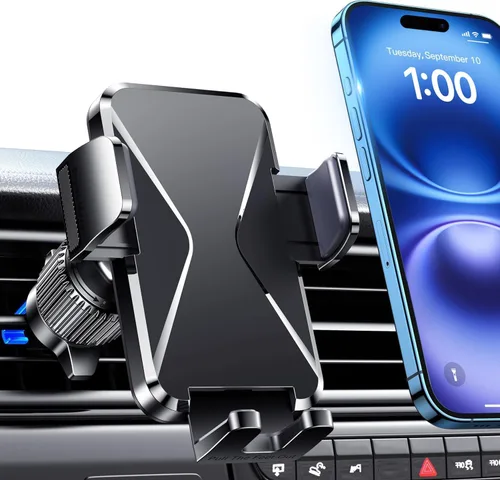 Vista 13 de Qifutan Soporte de teléfono para el salpicadero para el parabrisas del automóvil, para el salpicadero del automóvil, salida de aire, manos libres