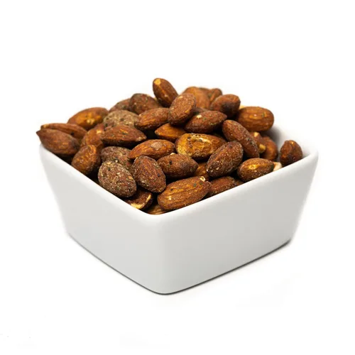 Vista 6 de Jake's Nut Roasters - Almendras con Queso Bleu y Pimienta Agrietada (Paquete de 2) Almendras Enteras Secas Asadas Sazonadas con Sabor - Snack Alto
