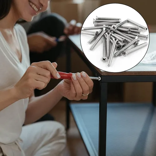 Vista 6 de Tornillos de máquina Phillips de cabeza plana de 25 piezas, 1/4-20 x 2, tornillos de montaje de dispositivo de acero inoxidable 304 tornillos