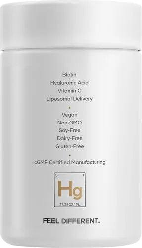 Vista 9 de Codeage Suplemento de vitaminas Max para el crecimiento del cabello y la piel suave, patentado Lustriva y SOD B Dimpless Superóxido Dismutasa