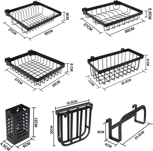 Vista 6 de HTTMT - Estante de secado de platos sobre el fregadero de acero inoxidable para cubiertos de cocina 33.5 in [P/N: ET-DISHRACK002]