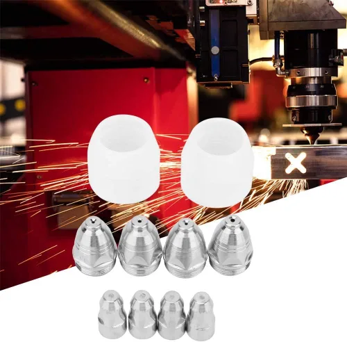 Vista 2 de P80 10 boquillas de electrodo, juego de puntas de electrodo, antorcha cortadora de plasma, accesorios consumibles para máquina de corte de plasma