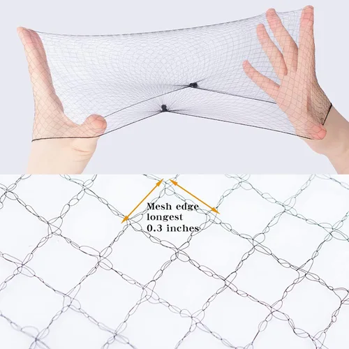 Vista 6 de WeKen Paquete de 20 redes para el cabello con borde elástico invisible, 19.7 in, 20 pulgadas, color negro