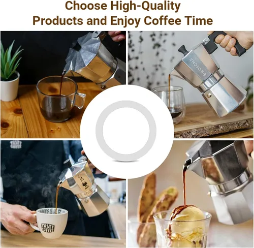 Vista 7 de Anillo de sellado de junta de repuesto para cafeteras de aluminio Bialetti Moka Express Dama 6 tazas de silicona de grado alimenticio de repuesto