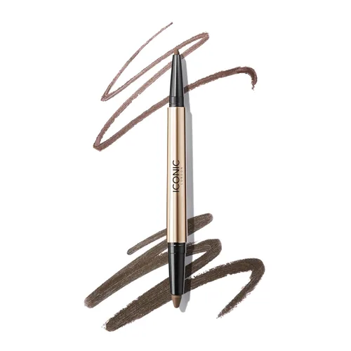 ICONIC LONDON Smokey Eye Duo Delineador de ojos | Cremoso, fácil de mezclar, lápiz delineador de ojos 2 en 1, resistente al agua, libre de crueldad,