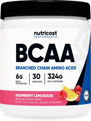 Vista 29 de Polvo Nutricost BCAA (Uva, 120 porciones) - Sin gluten, sin OMG, vegetariano, proporción óptima 2:1:1