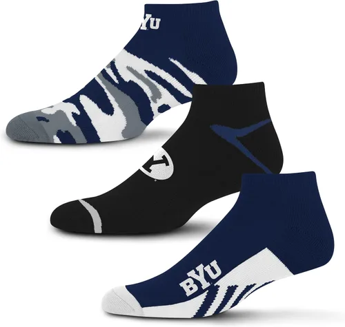 Vista 59 de For Bare Feet Paquete de 3 calcetines tobilleros unisex para adultos de la NCAA Camo Boom