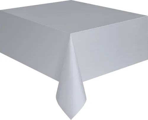 Vista 6 de Mantel rectangular de plástico sólido transparente (54 x 108 pulgadas), 1 unidad, diseño elegante y calidad premium, ideal para fiestas, eventos
