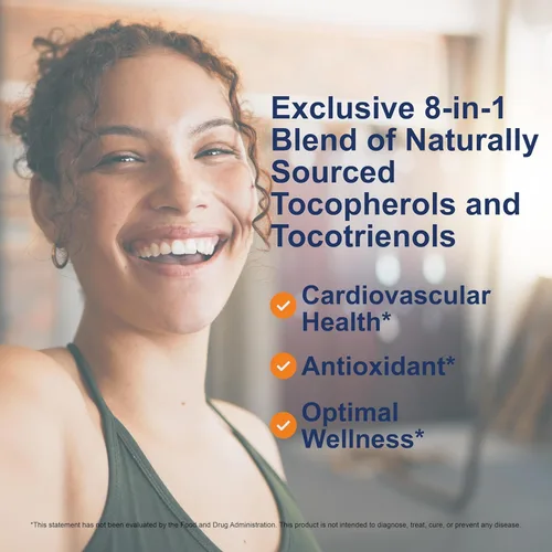 Vista 3 de Carlson - E-Gems Elite, 400 UI (268 mg) de vitamina E con tocoferoles y tocotrienoles, fuente natural, cápsulas de vitamina E, salud cardíaca