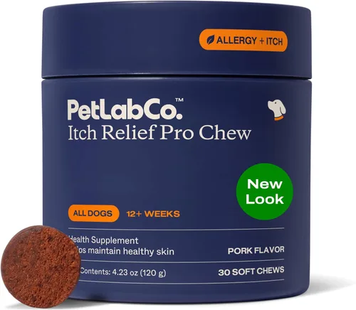 Vista 9 de PetLab Co. Itch Relief Chew Pro - Masticables para aliviar la picazón para perros, suplemento de omega 3 para la picazón, repleto de ácidos grasos