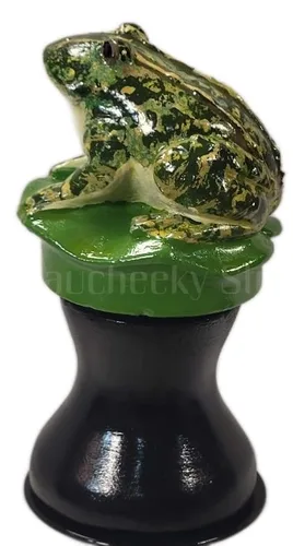 Vista 15 de OKaucheeky, Decorative, Heavy-Duty, Steel, Rolling Hose Guide Hand Painted in USA, Frog