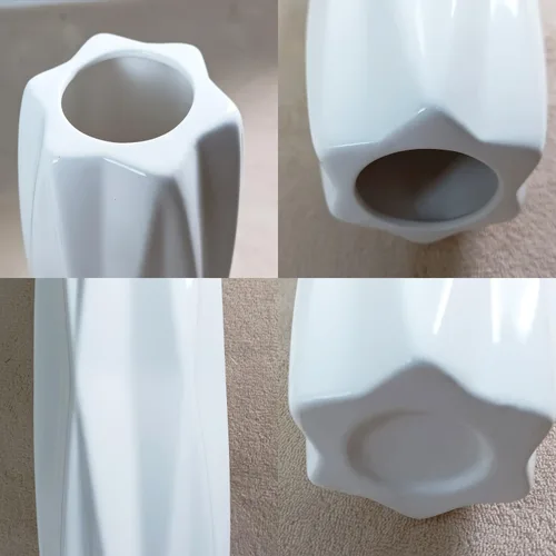 Vista 69 de White Ceramic Flower Vase,12 Inch Tall Modern Textured Vases for Home Decor,Table Centerpieces,Farmhouse,Shelf,Living Room Decorations Minimalist