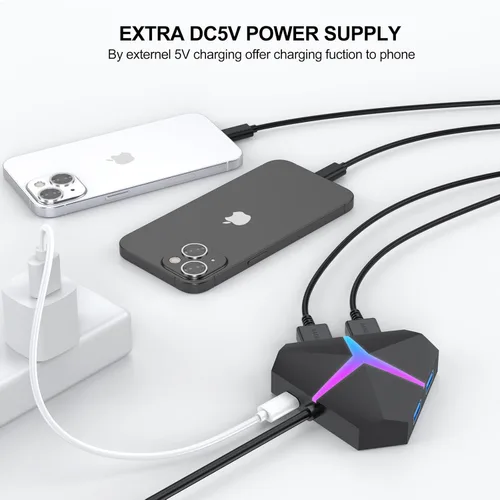 Vista 7 de Hub de puerto USB múltiple, transferencia de datos de alta velocidad de 5 Gbps USB 3.0, adaptador multipuerto expansor de 4 puertos, extensor
