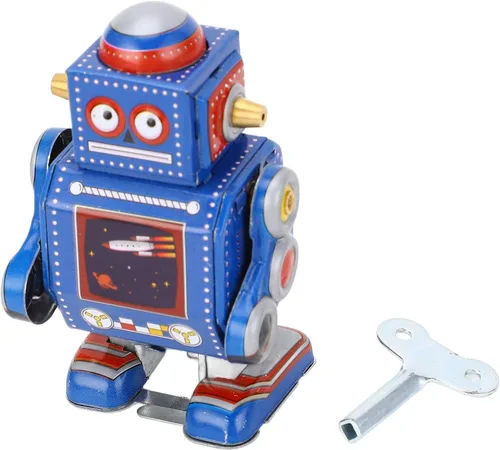 Robot vintage, robot mecánico vintage, único de hierro, decorativo, coleccionable, decorativo, coleccionable, interesante, juguete de hierro para