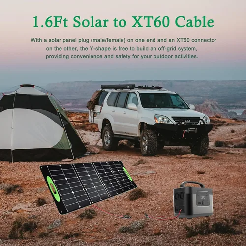 Vista 7 de MaxEnergy Paneles solares a conector XT60 Cable de extensión de carga 10AWG Conector solar a XT60 Cable adaptador para panel solar a estación
