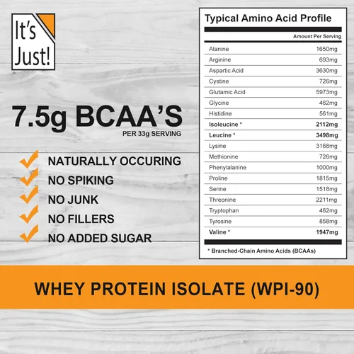 Vista 3 de It's Just! - Aislado de proteína de suero de leche, alimentado con pasto ultra premium, sin sabor, fabricado en Estados Unidos, puro 90%