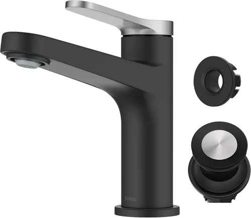 Vista 10 de KRAUS Indy Grifo de Lavabo de un Orificio de una Sola Manija en Cromo, KBF-1411CH