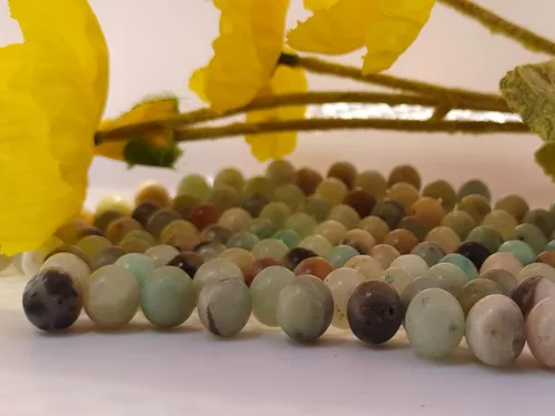 Vista 5 de Cuentas de piedra 6mm 140 piezas Cuentas de Yaxaita Redondas Cuentas sueltas de piedras preciosas para hacer joyas de pulseras y collares