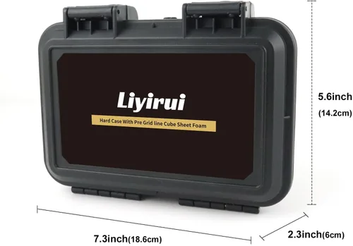 Vista 6 de Funda rígida de espuma pre-cubada, funda de espuma personalizable para joyas, pequeños aparatos electrónicos y accesorios, se puede llevar en una