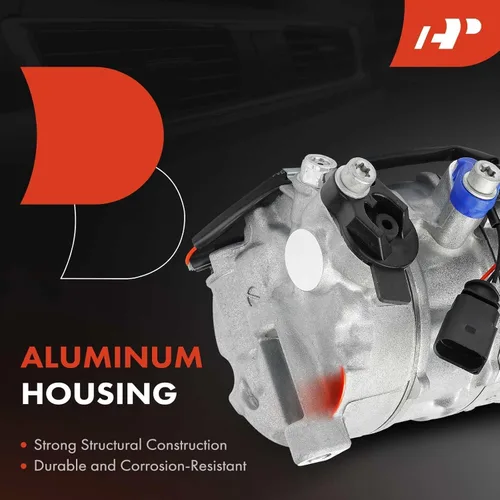 Vista 6 de A-Premium Compresor de aire acondicionado de CA con embrague compatible con Audi Q7 2021-2022, Q8 2021-2022 y Porsche Cayenne 2019-2022, Panamera