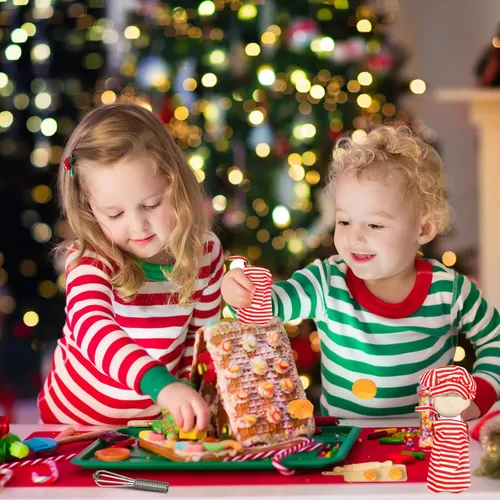 Vista 6 de Sotiff Juego de ropa de muñeca de Navidad de 12 piezas, ropa de muñeca de cocina para vacaciones, incluye mini accesorios para hornear, accesorios