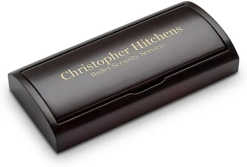 Vista 2 de Executive Gift Shoppe Juego de bolígrafo y lápiz personalizados en caja de palisandro con grabado personalizado